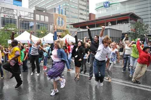 2016 Annual Report Panel Photo Splash Dance with macy&#39;s logo