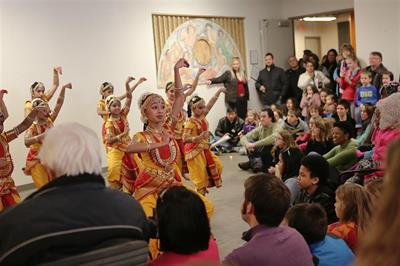 Dancers with audience Dancers with audience