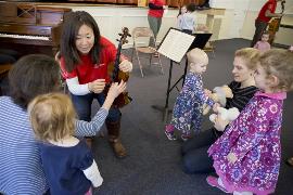 PB&amp;amp;Jam violin teaching with kids