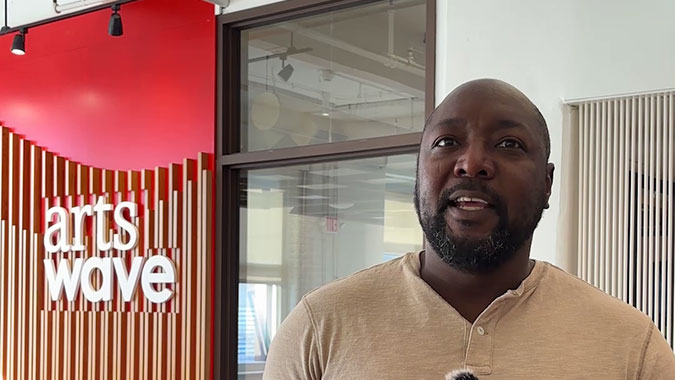 Portrait of Inspire artists at ArtsWave event, showcasing diverse talents and community engagement in Cincinnati's arts scene.